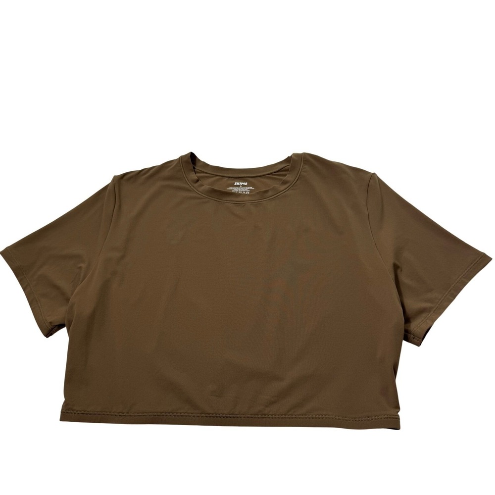 SKIMS Fits Everybody Super Crop T-Shirt Oxide XL - Picture 10 of 11